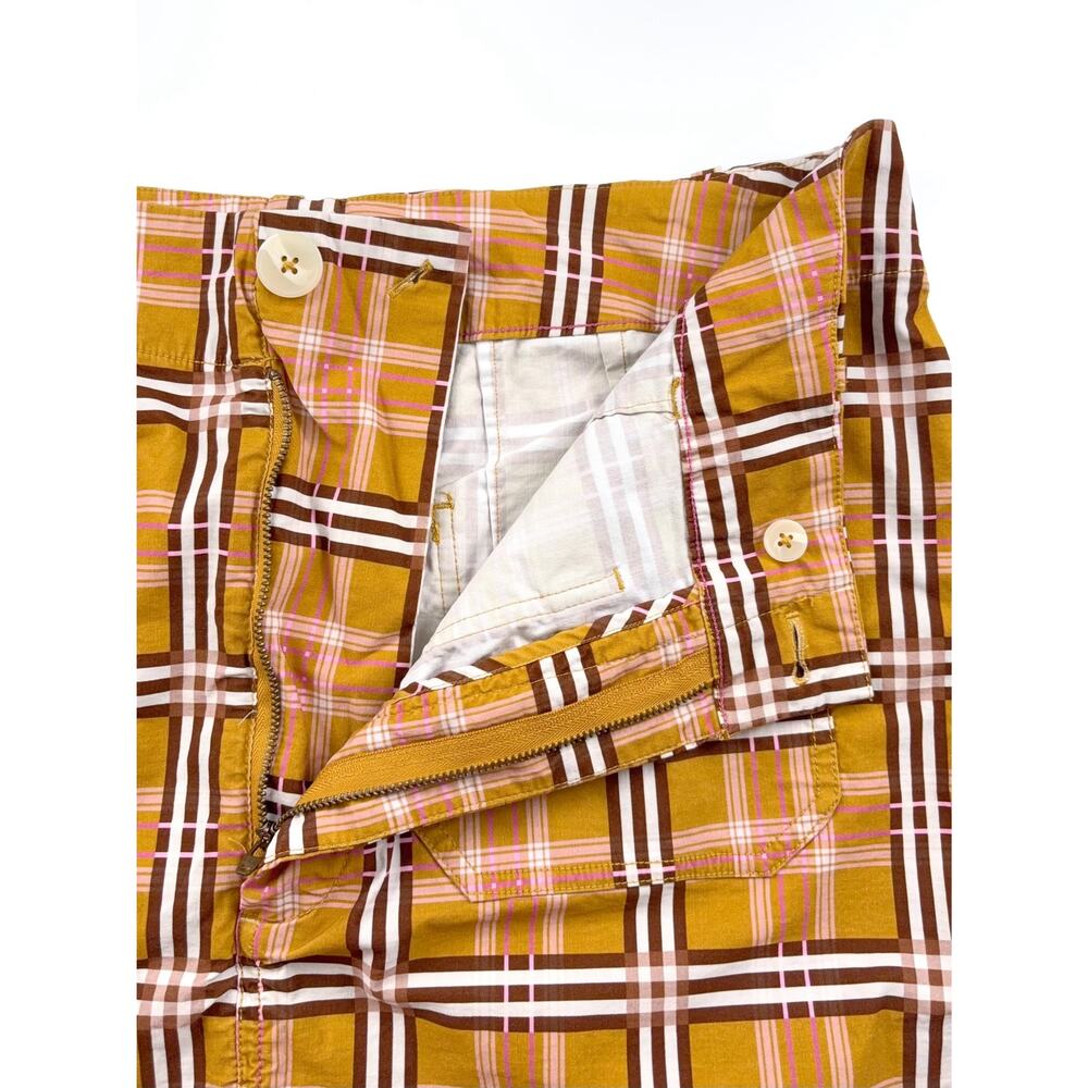 Anthropologie Maeve The Colette Mini Skirt in Yellow Plaid Size XL - Picture 6 of 12